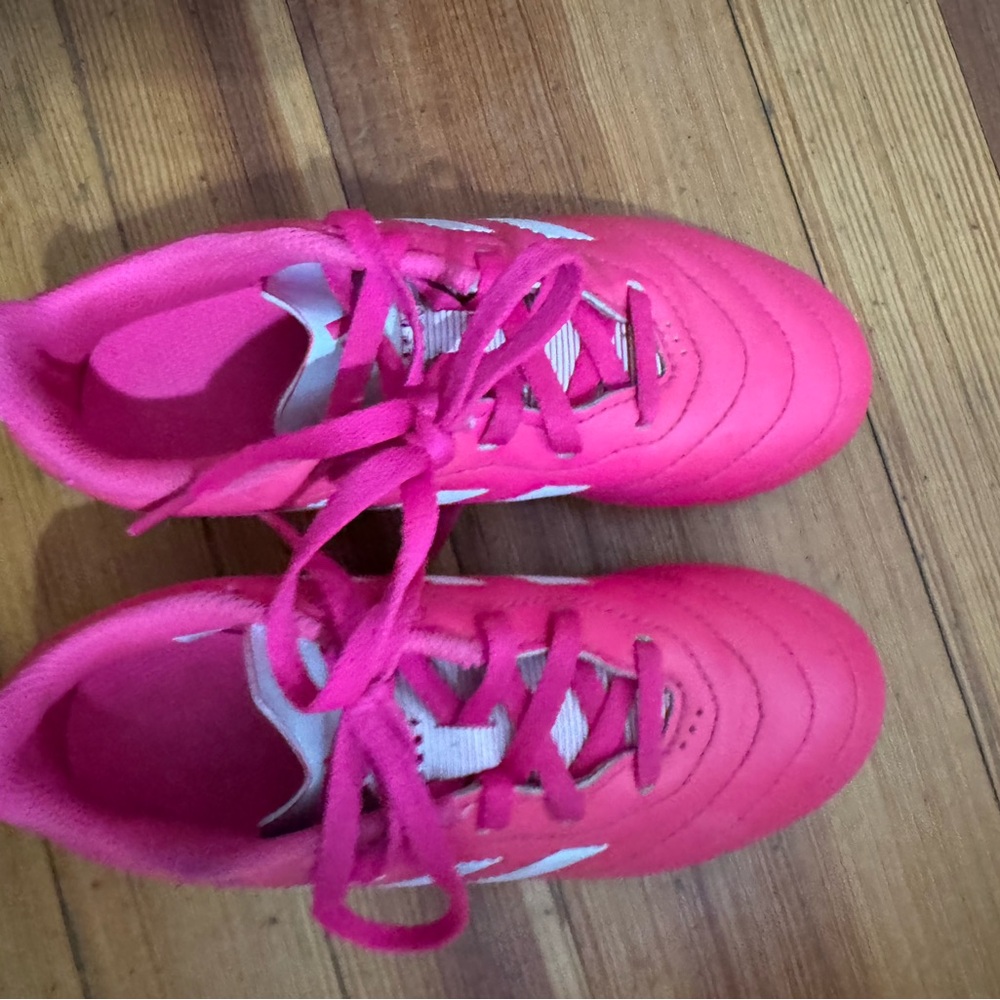 Adidas soccer cleats - pink, size 1